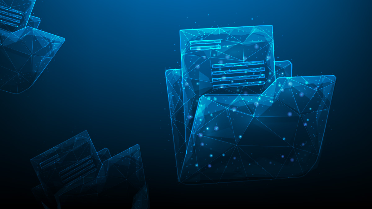 Bild på digitala mappar